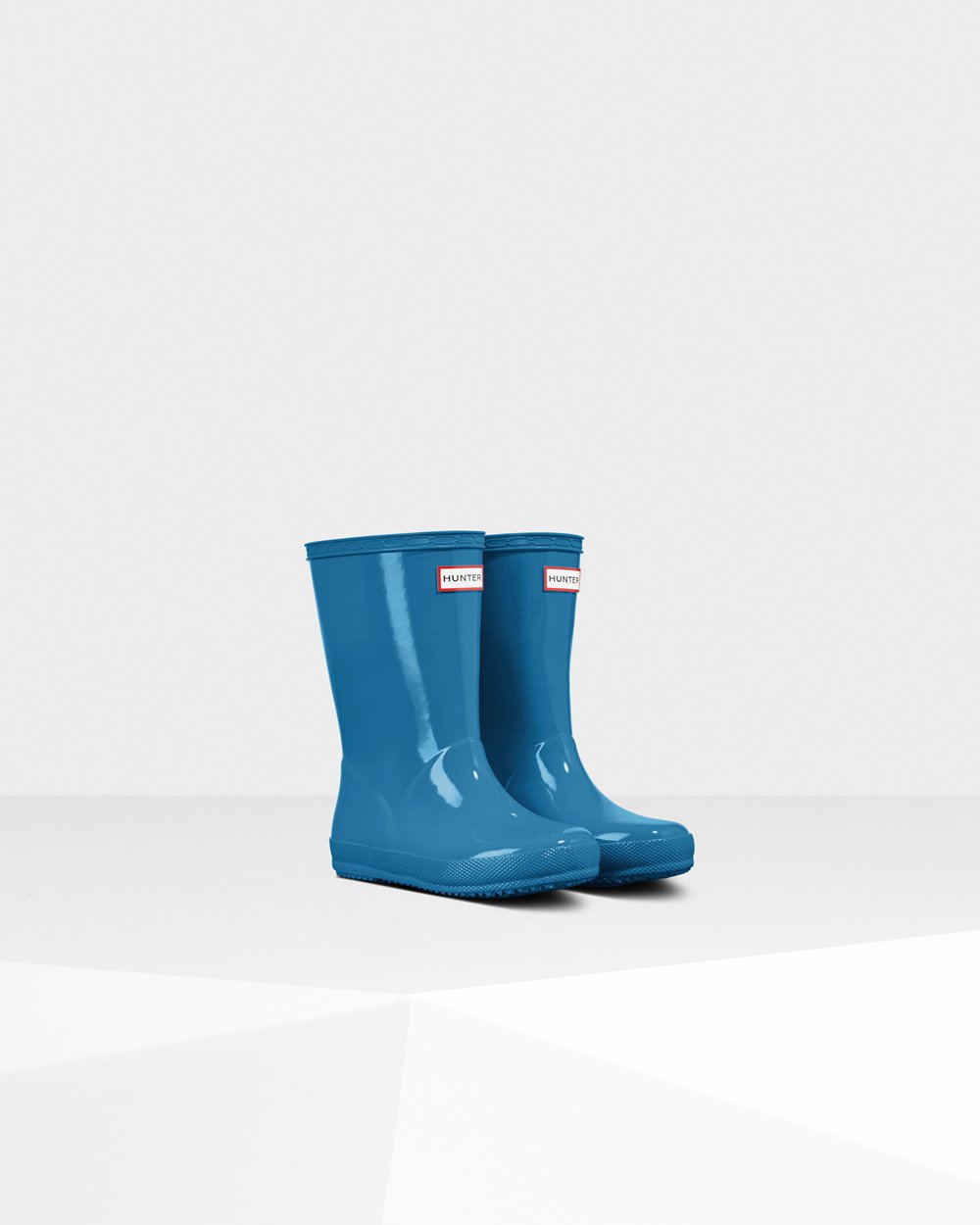 Kids Hunter Original First Classic Gloss - Rain Boots Blue - 5742-UKERW